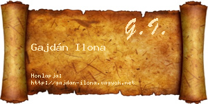 Gajdán Ilona névjegykártya